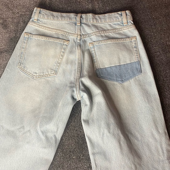 REFORMATION Tahoe Blue Jeans With Darker Blue Patch ( 26 ) - Picture 8 of 8